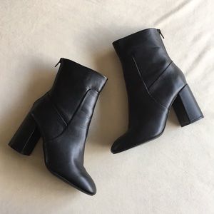 Vegan Leather Slim Ankle Booties
